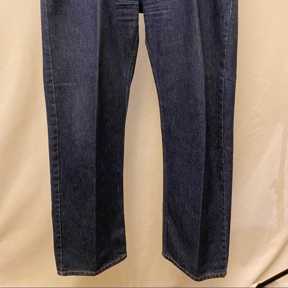 Levis 505 42x32 Regular Fit Dark Wash Jeans Straight Leg 100% Cotton Nice Cond! - Picture 5 of 11